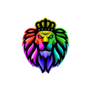 PaintingPhil Logo mit farbigem Löwenkopf