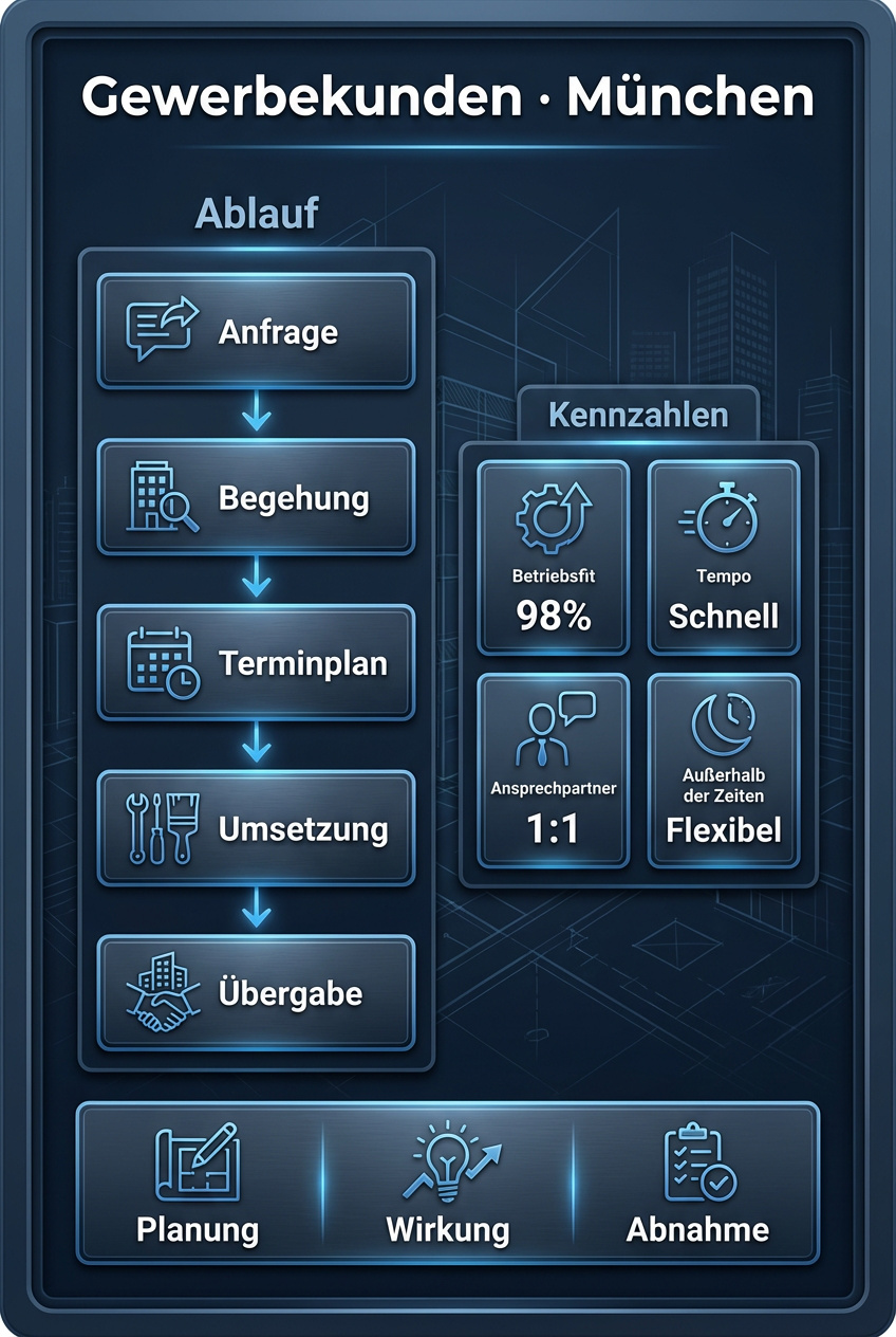 Infografik für Gewerbekunden München